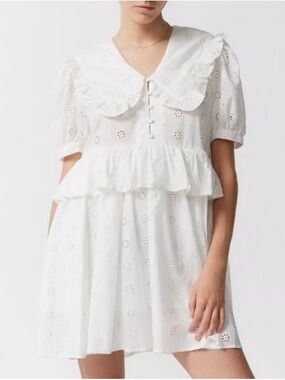UO Scarlet Eyelet Mini Dress - XS